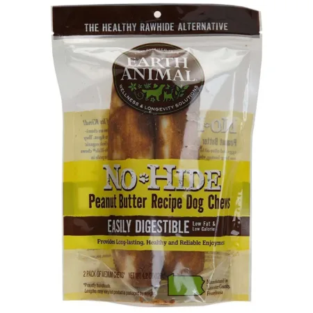 Earth Animal No-Hide Peanut Butter 11"" 2Pack