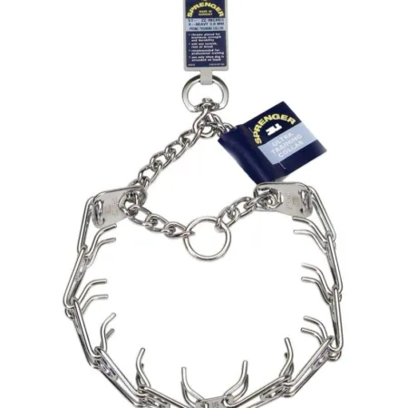 Herm. Sprenger Ultra Plus Prong Training Dog Collar Nickel; Chrome 3.8 mm x 22 in