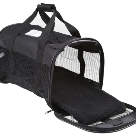 Petmate Plush Soft Sided Dog Kennel Cab Black 1ea/MD