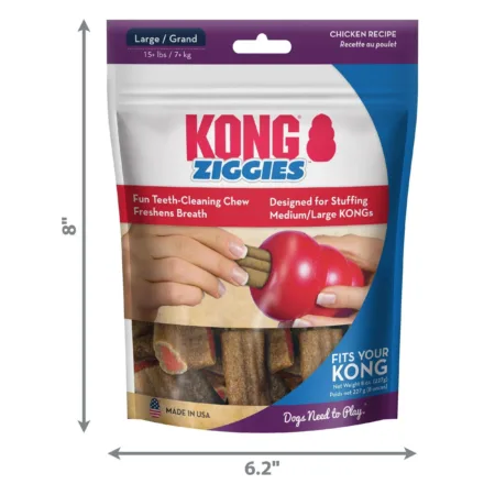 KONG Stuff'N Ziggies Dog Treat 1ea/8 oz LG