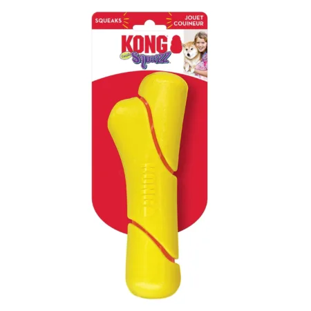 KONG Squeezz Tennis Stick Dog Toy Yellow - LG