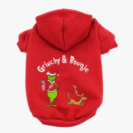 Bark 5th Ave - Grinchy & Bougie Dog Hoodie